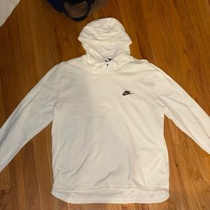 White Nike Thin hoodie mens (L)